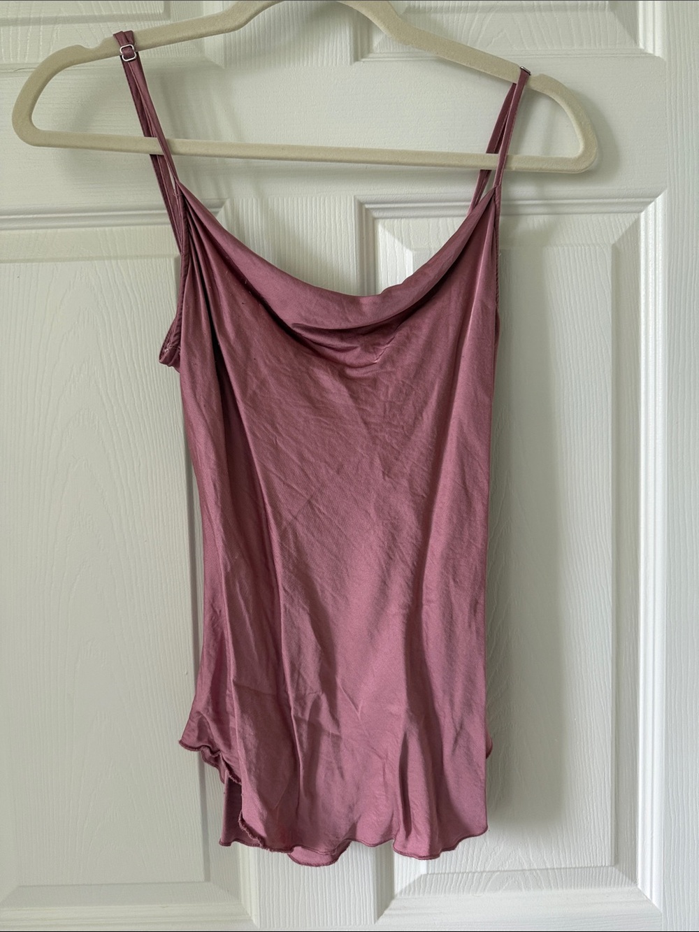 Zara Mauve Satin Cowl Neck Camisole